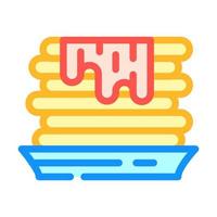 waffles with jam dessert color icon vector illustration