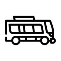 electric bus public transportat line icon vector illustration