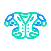 shoulder pads color icon vector illustration