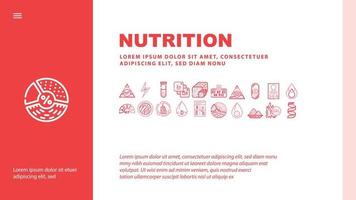 Nutrition Facts Diet Landing Header Vector