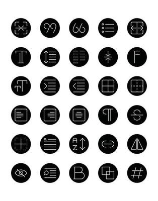 Edit Tools Icon Set 30 isolated on white background