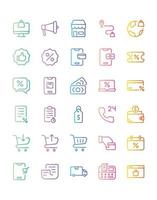 e-commerce Icon Set 30 isolated on white background vector