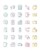 e-commerce Icon Set 30 isolated on white background vector