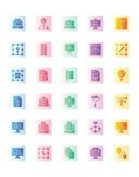 Design Thingking Icon Set 30 isolated on white background vector