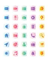 Home Screen Icon Set 30 isolated on white background vector