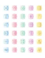 Edit Tools Icon Set 30 isolated on white background vector