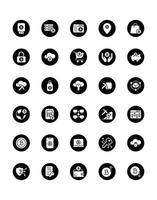 Bitcoin Icon Set 30 isolated on white background vector