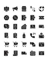 e-commerce Icon Set 30 isolated on white background vector