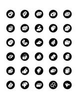 User Interface Icon Set 30 isolated on white background vector