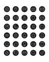 User Interface 2 Icon Set 30 isolated on white background vector