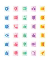 User Interface 2 Icon Set 30 isolated on white background vector