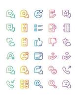 feedback Icon Set 30 isolated on white background vector