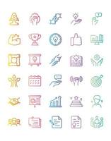 Mentoring and Training Icon Set 30 isolated on white background vector