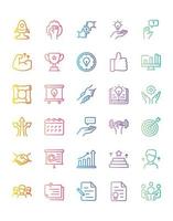 Mentoring and Training Icon Set 30 isolated on white background vector