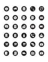 e-commerce Icon Set 30 isolated on white background vector