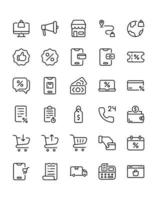 e-commerce Icon Set 30 isolated on white background vector