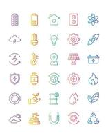 ecology Icon Set 30 isolated on white background vector
