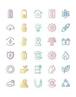 conjunto de iconos de ecología 30 aislado sobre fondo blanco vector