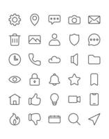 User Interface 2 Icon Set 30 isolated on white background vector