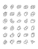 User Interface Icon Set 30 isolated on white background vector