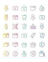 Cyber Monday Icon Set 30 isolated on white background vector