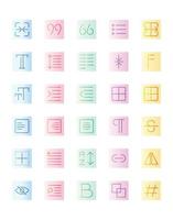 Edit Tools Icon Set 30 isolated on white background vector