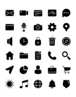 Home Screen Icon Set 30 isolated on white background vector