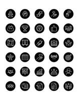 Mentoring and Training Icon Set 30 isolated on white background vector