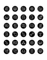 social media Icon Set 30 isolated on white background vector