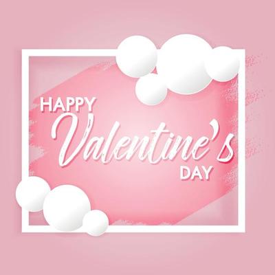 Happy valentine banner template