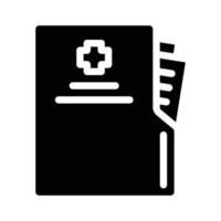 medical card glyph icon vector illustration sign