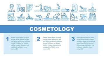 vector de encabezado de aterrizaje de procedimiento de tratamiento de cosmetología