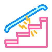 repair of steps hallways color icon vector illustration