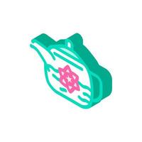 flower tea isometric icon vector illustration color