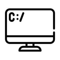 coding operating system line icon vector illustration