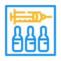 syringe with vaccine color icon vector illustration