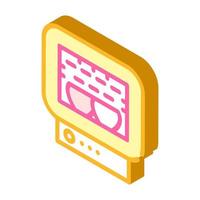 roasting chamber isometric icon vector illustration color