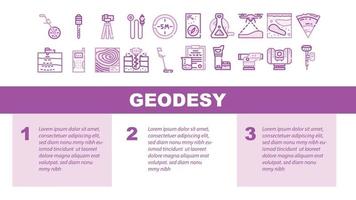 vector de encabezado de aterrizaje de equipo de geodesia