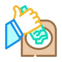 waste sorting color icon vector illustration