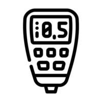 thickness gauge device line icon vector illustration