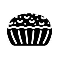 muffin desierto glifo icono vector ilustración