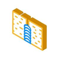 welding seam isometric icon vector illustration