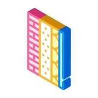 wall layers isometric icon vector illustration color