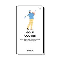 Golf Course Field Playing Golfer Sportsman Vector