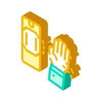 motion sensor isometric icon vector illustration color