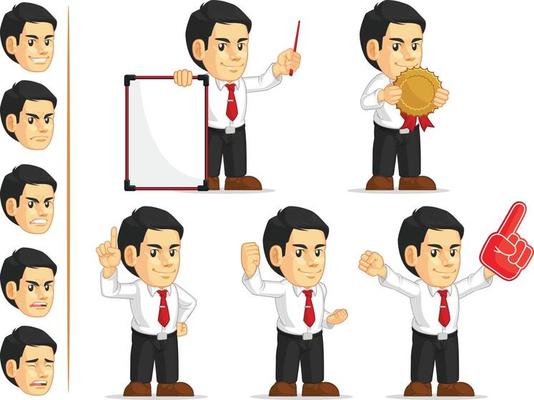 Office Worker Customizable Mascot 3