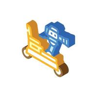 operator cart with video camera isometric icon vector illustration