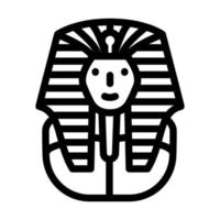 faraón egipto rey línea icono vector ilustración