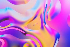 Bright colorful rainbow fluid gradient background design. Trendy iridescent liquid color wavy shapes texture. Abstract 3d illustration photo