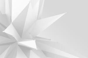 arte generativo futurista. ilustración 3d minimalista con estructura geométrica. papel tapiz blanco para publicidad, volante y presentación foto